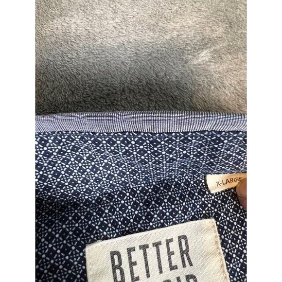 Better Unsaid Mens Shirt Blue Size X-Large Long Sleeves Roll-Tab - Picture 4 of 10
